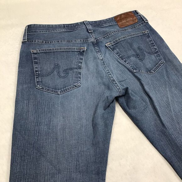 AG ADRIANO GOLDSCHMIED Everett Jeans Men 33R(33x30) Light Wash Whisker Denim - Picture 9 of 16